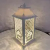 Ramadan Home 29 см Светодиодные фонари Башня Eid Mubarak Исламский настольный фестиваль Фонарь 2021 Ramadan Kareem подарки Лунные звезды Lamp 210408