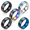 Black Titanium stalen ring voor mannen Blue Tungsten Carbide Wedding Band Matte Finish Comfort Fit Maat 6-13