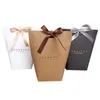 Presentväska tack Merci Present Wrap Paper Bags For Gifts Wedding Favors Box Package Birthday Party Favor Bags5113956