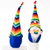NEWParty Supplies Rainbow Gnome Colorful Plush Gay Lesbian Doll Scandinavian Tomte Nisse Farmhouse Home Kitchen Decor ZZE10771