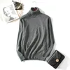 Bright Silk knit Turtleneck Women's Thin Sweater Turn Down Collar Solid Loose Female Pullover Autumn Casual Ladies Sweaters 210518