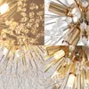 Dandelion Crystal Pendant Lamps Firework Modern Sputnik Chandelier Ceiling Light AC 110-240V Fixture Lighting Bedroom Kitchen Island Living Room Ambient Lights