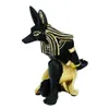 Northeuins Resin Anubis Bóg Wino Rack Figurki Nowoczesny Egipt Dog Miniatury Posągi Zwierząt Wnętrze Dom Biurko Decor Rzeźba 210727
