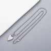 Collier pendentif coeur Vintage, plaqué argent de haute qualité, motif pour Couple, fourniture de bijoux à la mode