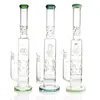 Shishas Giant Glass Bong in vier Farben, Wabenperforation und Vogelkäfig-Perc-Wasserpfeifen-Dab-Rig