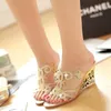 Wedge Sandals Summer For Women High Heels Luxury Rhinestones Diamond 2021 Elegant Party Evening Ladies Shoes