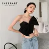 Diamonds Corset Tube Top Strappy Women Summer Spaghetti Strap Bow Black Cami Crop 210427