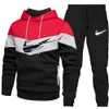 Hommes Sportswear Nouveau Printemps Automne Survêtement 2 Pièces Ensembles Costume De Sport Veste + Pantalon Survêtement Homme Mode Imprimer Vêtements Taille s-3xl