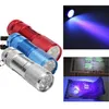 Alüminyum Alaşım Taşınabilir UV El Feneri Violet Işık 9 LED 30LM Meşale Lambası Mini 4 Color264R4861357