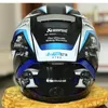 Hełmy motocyklowe Shoei X14 Hełm X-Fourteen R1 60th Anniversary Edition Białe Blue Full Face Racing Casco de MotoCicle208b