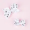 Baby Girls hairpins dot Bowknot Hair Clips 4pcs/set Kids Ribbon Bows Barrettes Children Toddler Hair Accessories Solid Color WHC164