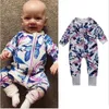 Vestiti di un pezzo appena nati Neonati Pagliaccetto New Born Sleepwear Tuta da neonato in cotone Pigiama per bambini Tuta Bebe Roupas Pj's Shirt 210413