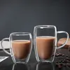 Mokken Dubbelwandige Glazen Beker Hittebestendig Melk Whisky Thee Bier Transparant Espresso Koffie Drinkware Kopjes Drinkglazen2109