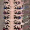 Color Eyelash Mink 3D Fake Lashes Natural Long 25mm Colored Lash Eyelashes Party Makeup Kit Colorful False Eye Lashes Wholesale