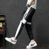 Pantalon Streetwear réfléchissant hommes survêtement cheville longueur sarouel épissure Joggers pantalon hommes pantalon pantalon décontracté 6 X0723