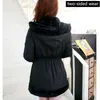 Kvinnor Faux Fur Coat Hooded Long Jacket Tvåsidigt Slitage Tjock Varm Faux Fox Hair Coats Fur Winter Jackets Outwear Svart Färg Y0829