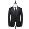 Men's Suits & Blazers Black Mens Classic Groom Wedding Suit Brand 3 Pieces Set Formal Prom Dinner Blazer Dress Business Tuxedo Slim Fit Jack
