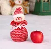 2021 HW425 Cheerleading Christmas Items Santa Claus Snowman Deer Bear Gebreide Apple Tassen Kerst Kinderen Candy Gift Bag