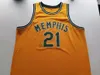 Chen37 rare maillot de basket-ball hommes jeunes femmes Vintage Larry Finch bleu foncé jaune taille S-5XL personnalisé n'importe quel nom ou numéro