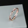 Bröllopsringar Mode Elegant Spiral Design Ring Zirconia Engagement Klassisk för Kvinnor Flickor Österrikiska Årsdag Present