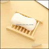 Dishes Aessories Home & Gardenfast Natural Wood Dish Wooden Tray Holder Storage Soap Rack Box Container For Bath Shower Plate Bathroom Drop