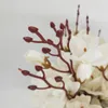 Decoratieve bloemen kransen kunstmatige zijden magnolia tak tafel huis el decoratie nep bruiloft bloem bruid houd pography props