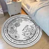 Runder Teppich, große Teppiche für Wohnzimmer, Nachttischvorleger, wasserabsorbierende Bodenmatte, rutschfeste Fußmatten, Tapis Nordic Flower Print 211204