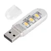 Mini Portable USB LED Bokljus DC5V Ultra Light Reading Lampor 3LEDS 8LEDS Ljus för Power Bank PC Laptop Notebook