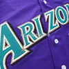 Cucito personalizzato Matt Williams Arizona 2001 World Series Alt Purple Jersey Uomo Donna Youth Baseball Jersey XS-6XL