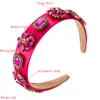 2021 Baroque Retro Flower Headbands Luxury Rhinestone Glass Diamond Hair accessories Female Wide-brim headband Hairpin Women