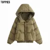 Winter Jacket Hooded Coat Woman Parkas Thicker Puffer Fashion Outwear 210421