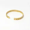 Bracciale in oro rosa con 6 pezzi, bracciale in acciaio al titanio con numeri romani, bracciale con zirconi tono giallo, braccialetto intero da 6 mm per donna7945949