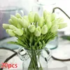 Fiori decorativi ghirlande 20pcs tulipano fiore artificiale latex reale tocco da sposa bouquet decorazioni per la casa ornamento in plastica