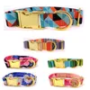 6 Colors British Style Pet Cat Dog Collars Comfortable Colorful Adjustable Collar Alloy Buckle Laser Engraving Fadeproof Sublimation Printing Designer