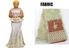 Ethnic Clothing African Lace Dress Women 2 Piece Set Top & Skirt Sets Custom Dashiki Print With Headtie WY2331