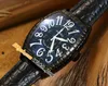 Çılgın Saatler Demir Croco 8880 CH BLK CRO A2813 Otomatik Erkek İzle Gümüş Doku Dial Çelik Çatlak Kılıf Deri Kayış Siyah Marker Gents Saatler 6 Renk Watch_Zone