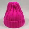 Helle Farbe Streetwear Hip Hop Wintermütze Strickmütze für Damen Herren Neongrün Neon Orange Hot Pink Gelb Y21111