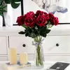 10 pz / lotto rose di seta fiori artificiali bouquet di fiori finti rose artificiali per la decorazione del giardino di casa di nozze regalo di san valentino 211108
