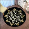 Mattor Retro Mandala Round Carpet för vardagsrum Nordiska Barn Golvmatta Anti Slip Datorstol Sovrum Rug Heminredning