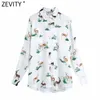 Women Fashion Animal Printing Casual Satin Blouse Office Ladies Long Sleeve Business Shirts Chic Chemise Tops LS7503 210420