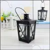 Inrichting Tuin Kandelaars Retro Zwart Metalen Craft Lantern Originele Candlestick Home Aessoires Moroan Bruiloft Porta Velas Decor Drop Deli