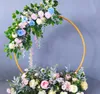 2021 PROPS Julfest dekoration Smidesjärn Hoop Circle Round Ring Arch Backdrop Stand Flower Arrangemang