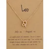 Fine Non-fading Environmental Protection Pendant Necklace Real Gold Plated Twelve Constellation Jewelry Gift For Men Women