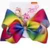 8 pouces Jojo Siwa Arcs Avec Clip accessoires pour cheveux pour filles JOJO Cheveux Arcs 11 Couleurs Grand Arc-En-Ciel Cheveux Arc