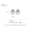 2021925 Dangle temperament fashion exaggerated geometric square diamond earrings net red simple female rectangular long section ZI6100771