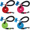 Dog Collar Leashes Leash Pet Produkter för stor krage Harness valp tillbehör reflekterande bly hund-krage jw0056