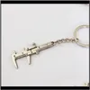 Keychains Fashion Aessory Ankomst Movlig Vernier Caliper Ruler Model Keychain Metal Pendant Key Chain Chaveiro C Kole4