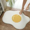 Tapis de salle de bain moderne simple œuf doux microfibre tapis absorbant tampon résistant à la cuisine de porte de porte de porte de porte artistique décorer 210727