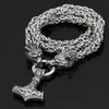 Personnalité à la mode tête de loup et pendentif marteau de Viking Thor symbole celtique nordique bijoux pour hommes