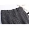 Pantolon Kadınlar Geniş Bacak Yeni Sonbahar Kış Yün Lezzet Pantolon Yüksek Bel Culottes 667A Q0801